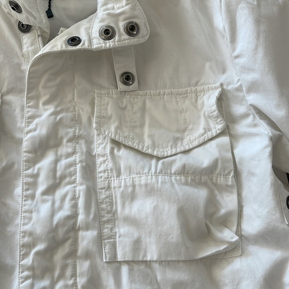 Tommy Hilfiger men’s white field cargo military jacket hooded size XL - Picture 4 of 16